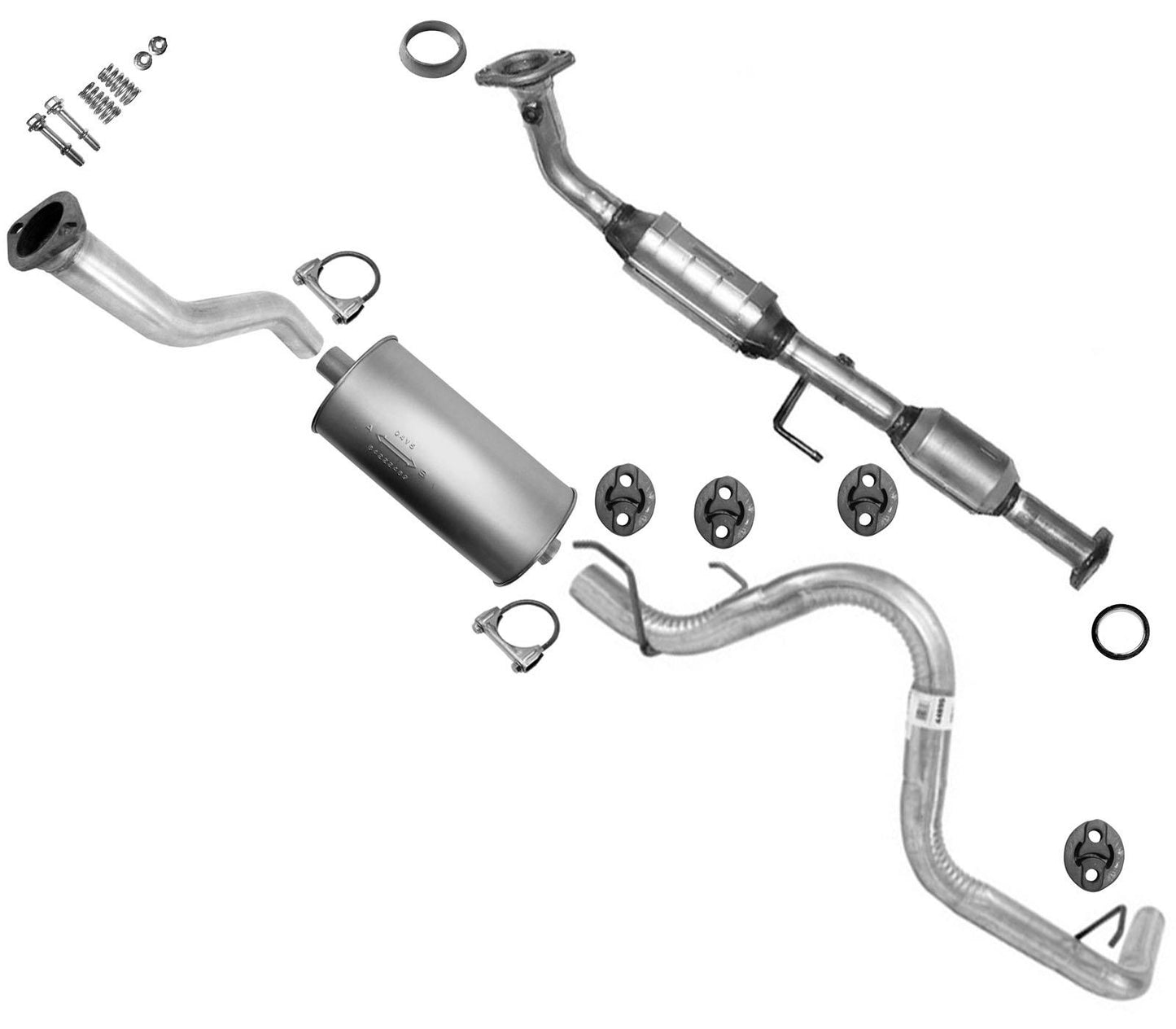 Dual Catalytic Converters Muffler Tail Pipe Fits 13-14 Tacoma 2.7 110" wheelbase