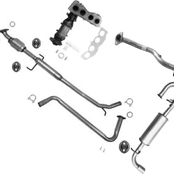 Exhaust Resonator Both Catalytic Converters Extension Pipe Fits 11-16 Scion Tc