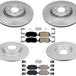 Coated Rotors for 14-21 Cherokee 2.4L W/ 278MM Rear & Frt Single Piston Caliper