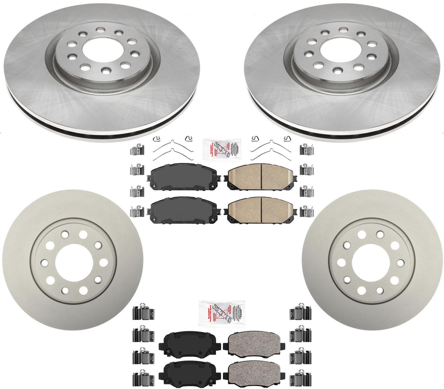 Coated Disc Rotors for 14-21 Cherokee With Larger 330MM 13 Inch Rotors 4 Piston