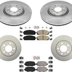 Coated Rotors for 14-21 Cherokee 3.2L W/ 320MM Rear & Frt Single Piston Caliper