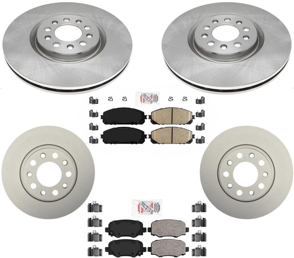Rotores revestidos para 14-21 Cherokee 3.2LW/ 320MM Pinza de pistón único trasera y delantera