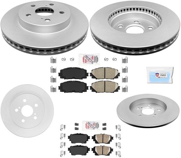Disc Brake Rotors Brake Pads Fits 20-21 Toyota Corolla w/ Electric Parking Brake