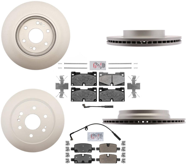 Coated Disc Brake Rotors Metallic Pad Sensor For 2021 2022 2025 Chevrolet Tahoe