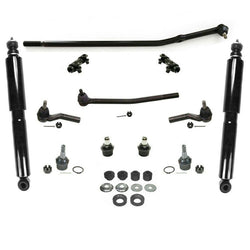 Drag Link Tie Rod Kit Ball Joints Bushings Shocks 13Pcs For Ford E150 Van 2007