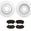 Front Coated Disc Brake Rotors Ceramic Pads Fits for 2017-2022 Hyundai Ioniq