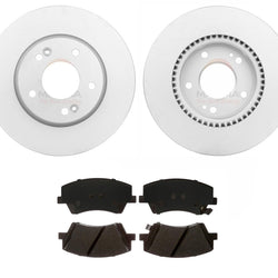 Front Coated Disc Brake Rotors Ceramic Pads Fits for 2017-2022 Hyundai Ioniq