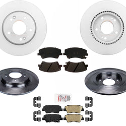 Front Coated Disc Brake Rotors Ceramic Pads for 17-22 Hyundai Ioniq Electric 6pc