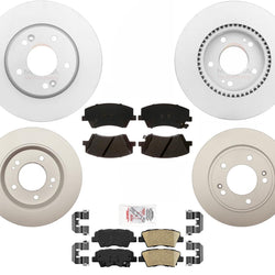 Front Coated Disc Brake Rotors Ceramic Pads for 2017-2022 Hyundai Ioniq Hybrid