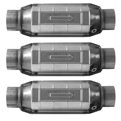 3 L R Rr Catalytic Converters Weld onto Engine Y Pipe For 2014 GMC Sierra 6.0L