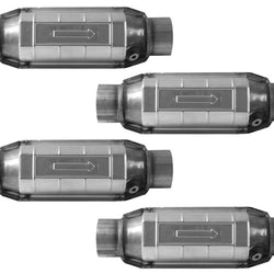 4 Catalytic Converters Weld onto Engine Y Pipe For 2003-2006 GMC Sierra 6.0L 8.1