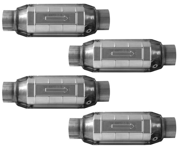 4 Catalytic Converters Weld onto Engine Y Pipe For 2003-2006 GMC Sierra 6.0L 8.1