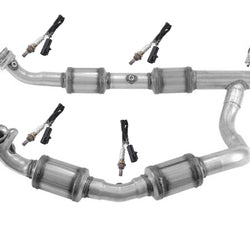 Engine Y Pipe 4 Catalytic Converter O2 Sensors For 2005-2008 Ford E150 5.4L