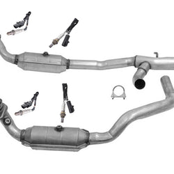 For 2009-2014 Ford E150 E250 5.4L Engine Y Pipe W Catalytic Converter O2 Sensors