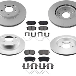 Front Rear Brake Rotors Brake Pads for Front Wheel Drive 2018-2021 Hyundai Kona