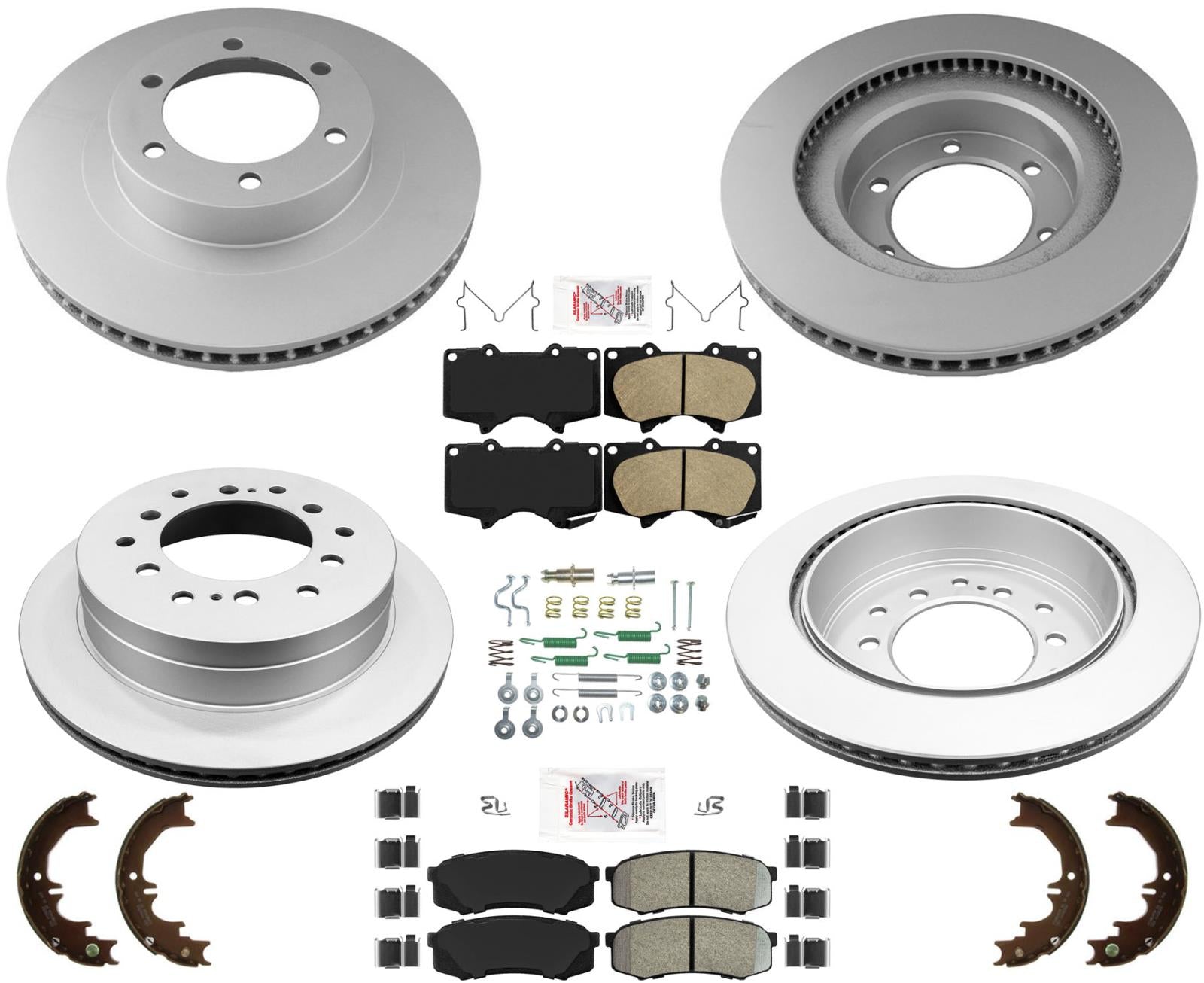 Pastillas de freno de disco recubiertas, zapatas de estacionamiento para Lexus GX470 2003-2009