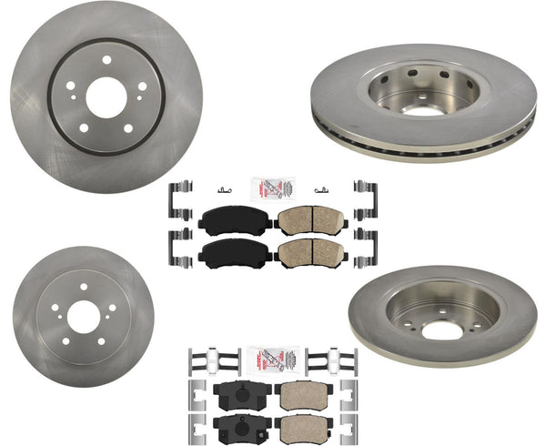 Front & Rear Brake Rotors & Ceramic Pads for Suzuki Kizashi 2.4L 2010-2013 6pc