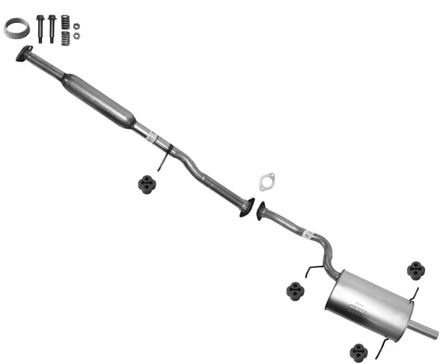 Exhaust System Extension Pipe Muffler Bolts For 06-08 Forester 2.5L Natural Aspr