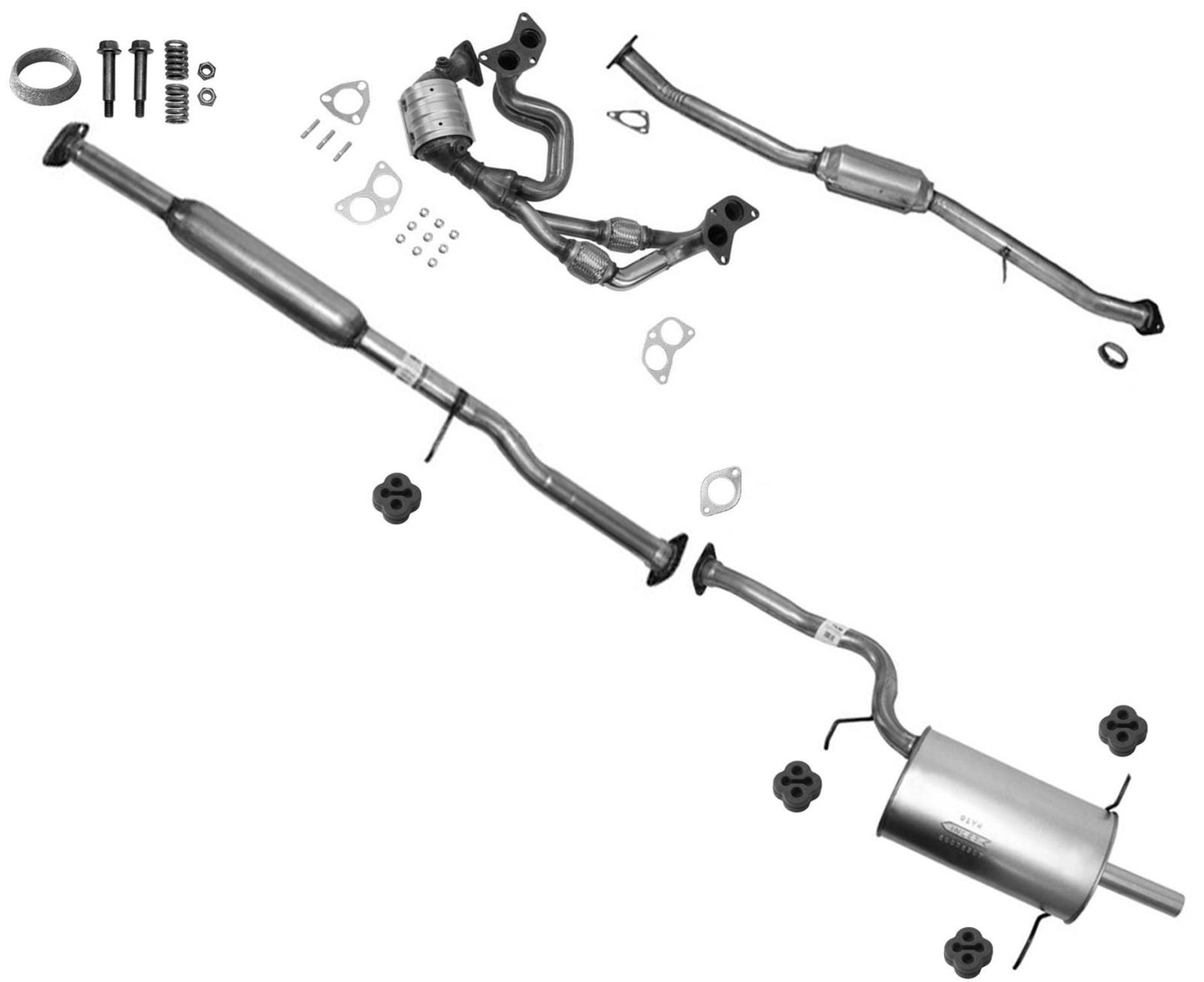 Catalytic Converter Ext Pipe Muffler Bolts For 06-08 Forester 2.5L Natural Aspr