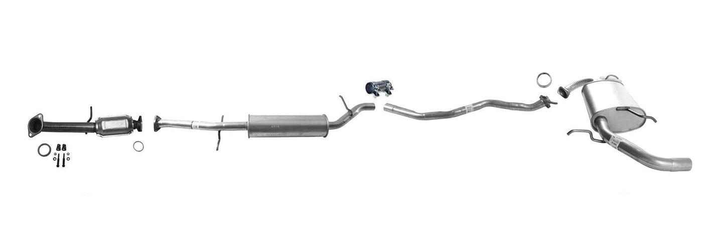 Rear Catalytic Converter Middle Resonator & Muffler For Acura RDX 2.3L 2007-2009