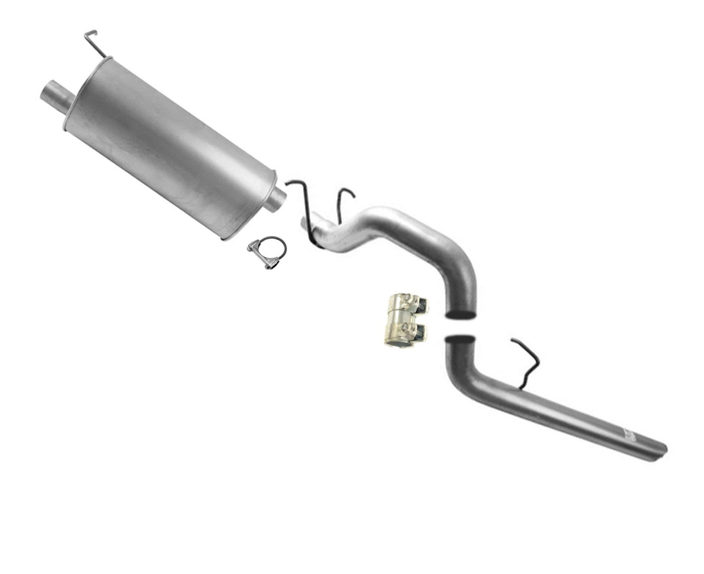 Weld On Rear Muffler and Tail Pipe For 2011-2016 Ford F250 F350 Super Duty 6.2L