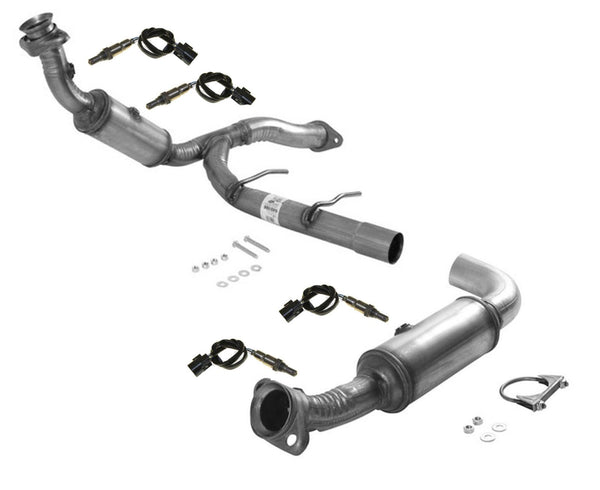 Engine Y Pipe with Dual Catalytic Converter W O2 for 2015-2017 Ford F150 5.0L V8