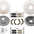 Coated Disc Brake Rotors Ceramic Pads Parking Shoes for Infiniti QX80 2014-2021