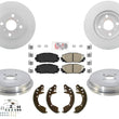 Coated Disc Brake Rotors Ceramic Pads Brakes Shoes 6pc for 12-19 Prius C Model