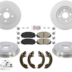 Coated Disc Brake Rotors Ceramic Pads Brakes Shoes 6pc for 12-19 Prius C Model