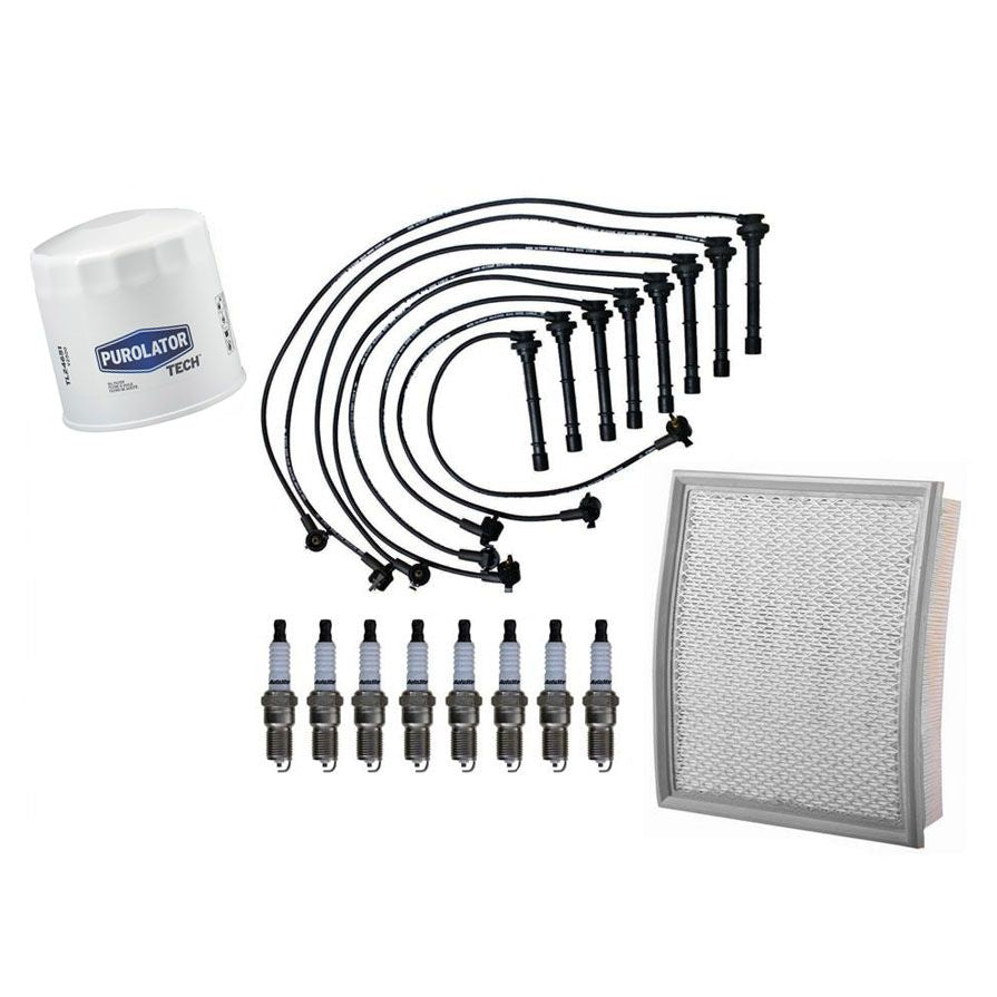 for Mark VIII 4.6L 93-97 100% New Complete Ignition Wires + Platinum Plugs 11Pc