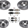 F&R Brake Rotors Metallic Pads & Sensors For 2012 13 2018 Audi A6 Quattro 356MM