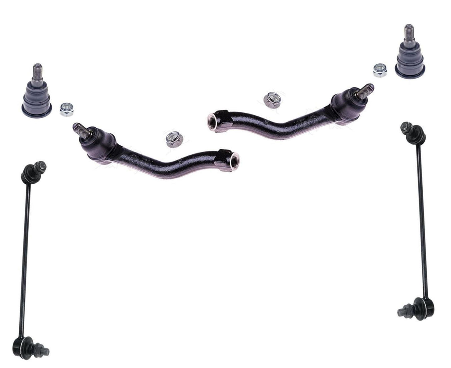 Inner & Outer Tie Rod Sway Bar Links Kit for Honda Accord 2013-2017 6pc