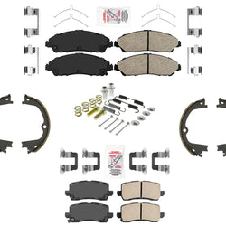 Front & Rear AmeriBRAKES Ceramic Pads with Hardware 4Pc for Acura MDX 2017-2020