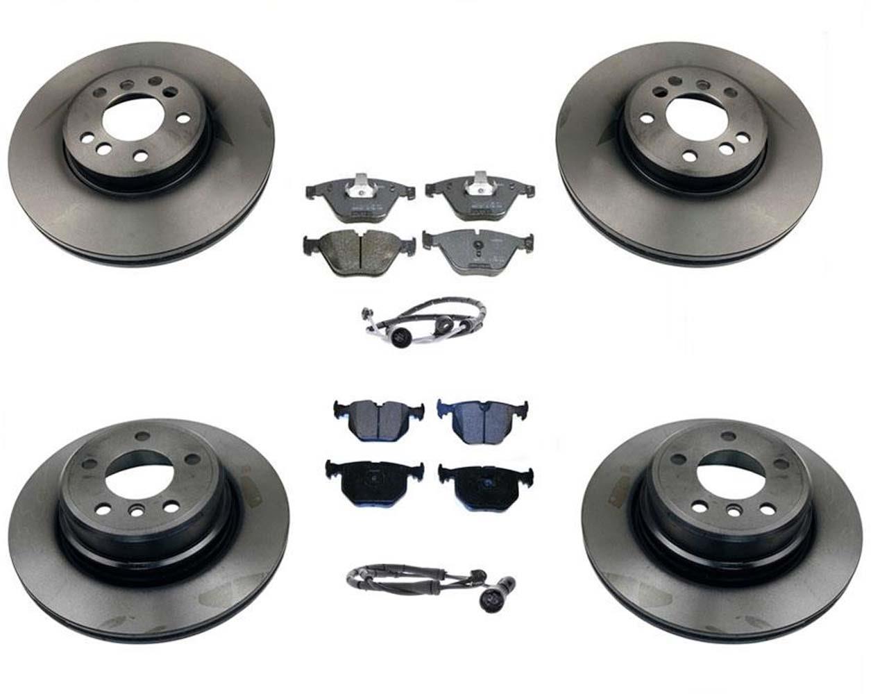 F & R Disc Brake Rotors & Brake Pads Sensor Fits 02-06 BMW X5 4.6L 4.8L Engine