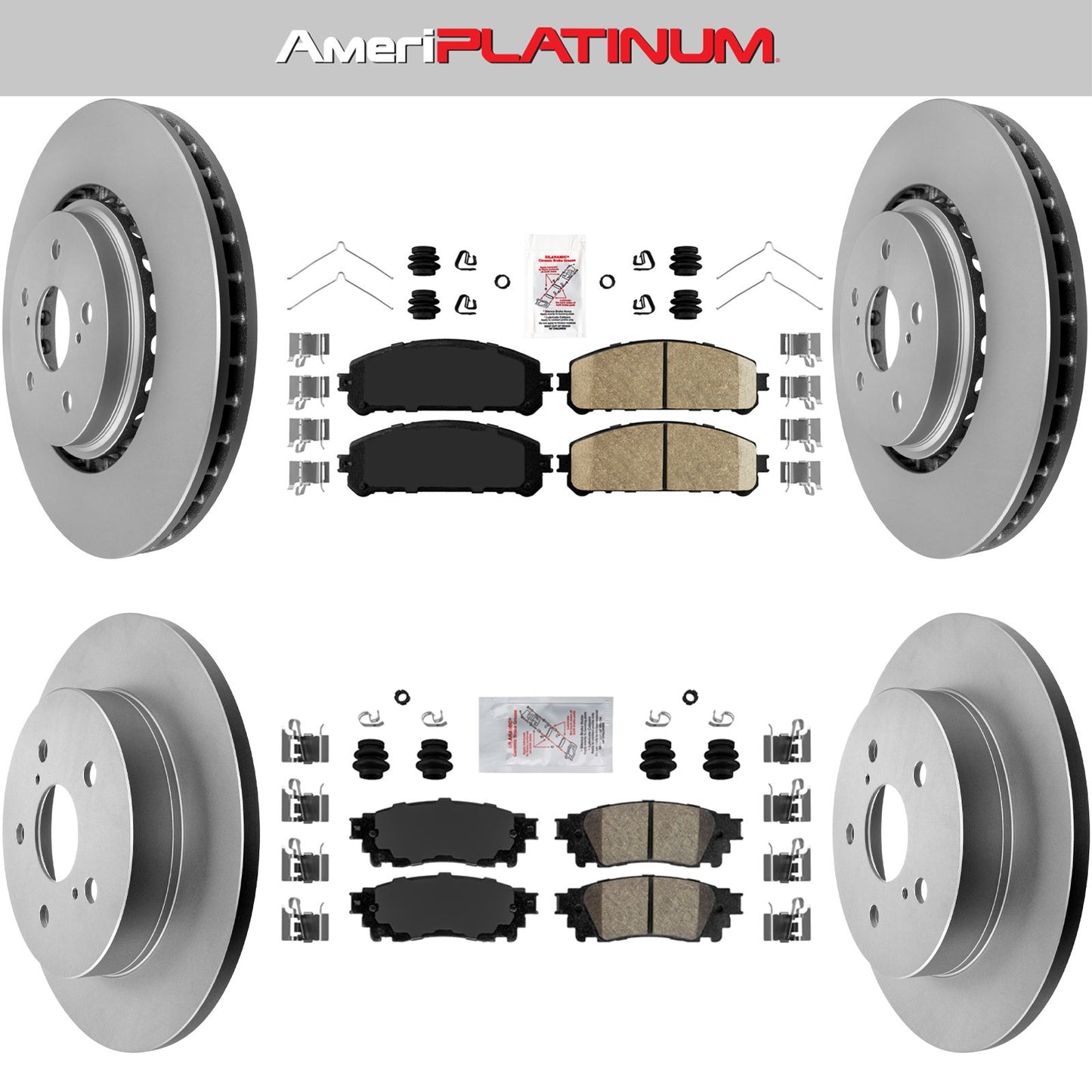 Almohadillas delanteras traseras y rotores recubiertos PARA modelo Toyota Avalon Camry TRD 2020-2022