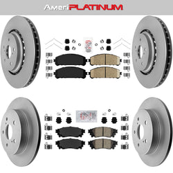 Front Rear Pads & Coated Rotors FOR 2020-2022 Toyota Avalon Camry TRD model