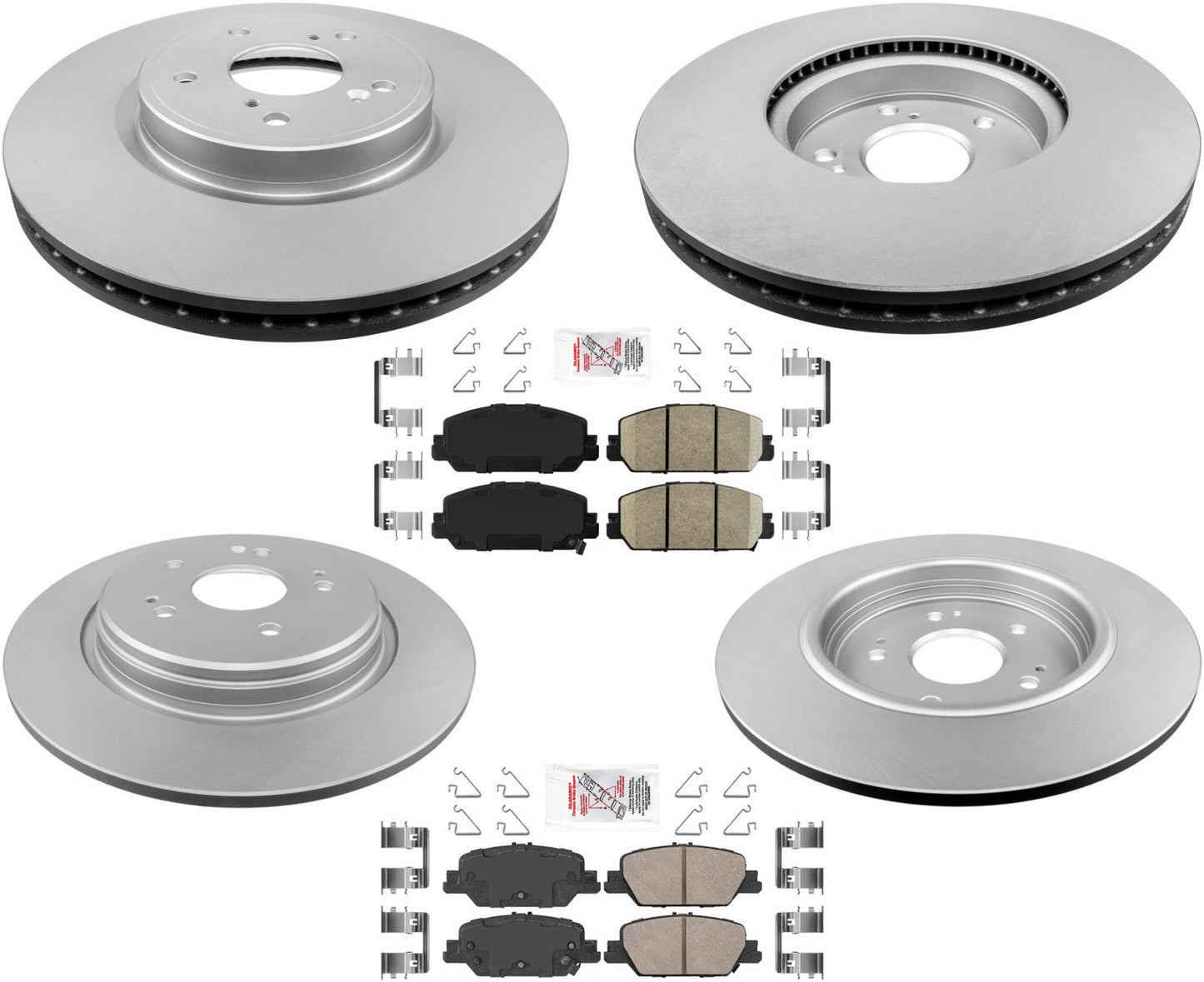 Honda CR-V 2017-23 Ceramic Brake Pads Coated Brake Rotors For CRV Front & Rear
