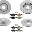 Coated Brake Rotors & Ceramic Pads for Front Wheel Drive Only 13-19 Ford Escape