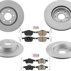 Coated Brake Rotors & Ceramic Pads for Front Wheel Drive Only 13-19 Ford Escape