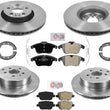 Front 316MM Coated Brake Rotors Metallic Pads for 2008-2015 Land Rover LR2 7pc