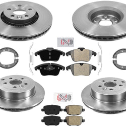 Front 316MM Coated Brake Rotors Metallic Pads for 2008-2015 Land Rover LR2 7pc