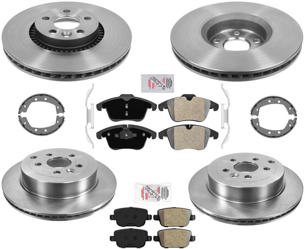 Front 316MM Coated Brake Rotors Metallic Pads for 2008-2015 Land Rover LR2 7pc