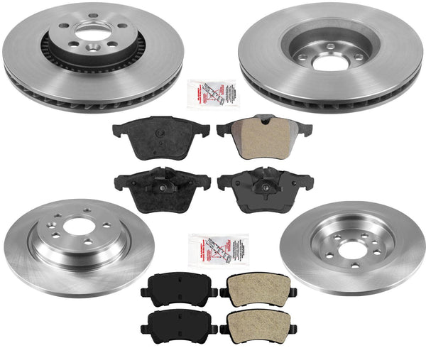 Front 316MM Coated Brake Rotors Pads for 2016-2018 Volvo S60 Cross Country