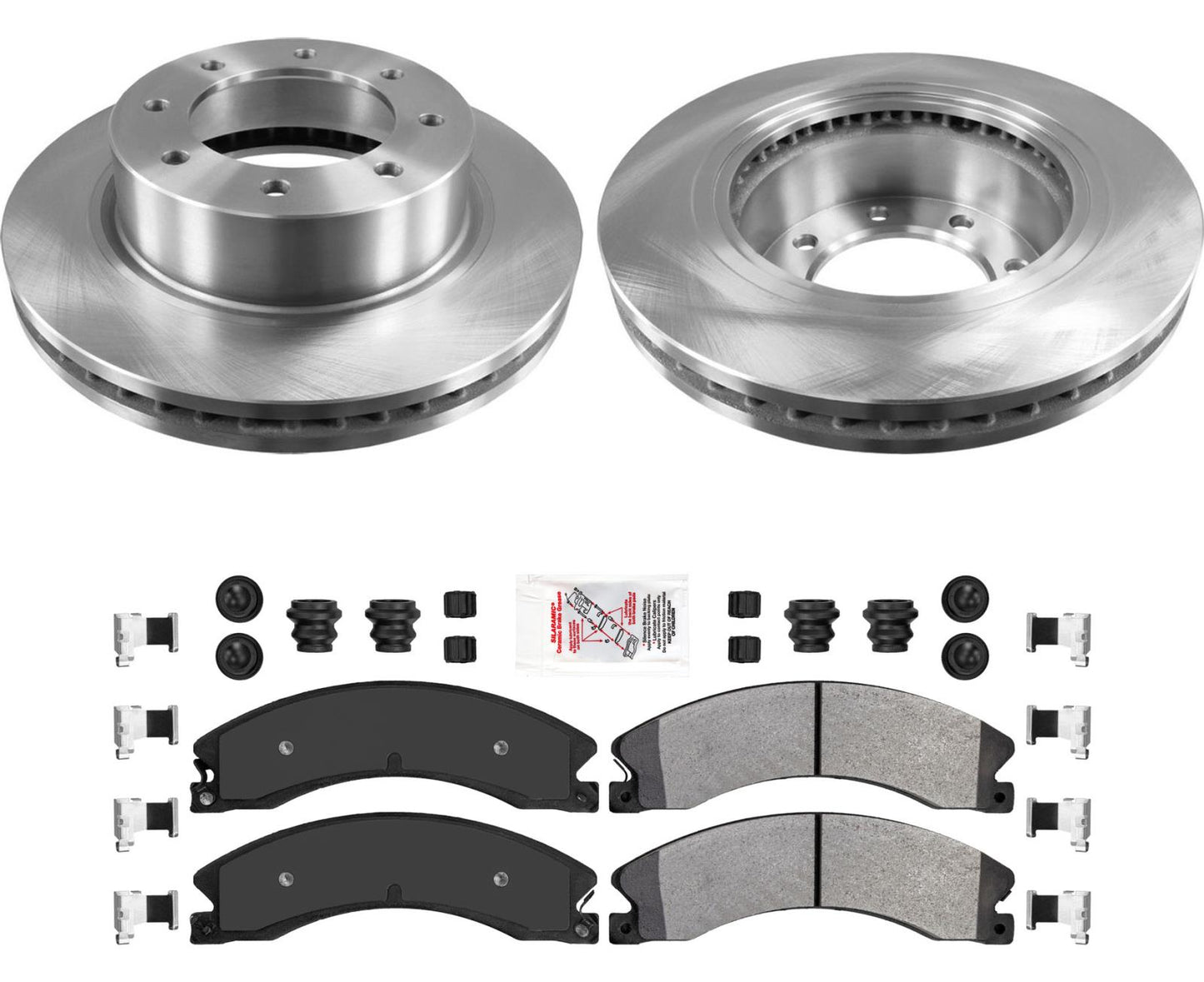 Front Fleet Pads Hardware & Disc Brake Rotors Fits 2012-2021 Nissan NV1500 25 35