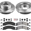 Front Fleet Pads Hardware & Disc Brake Rotors Fits 2012-2021 Nissan NV1500 25 35