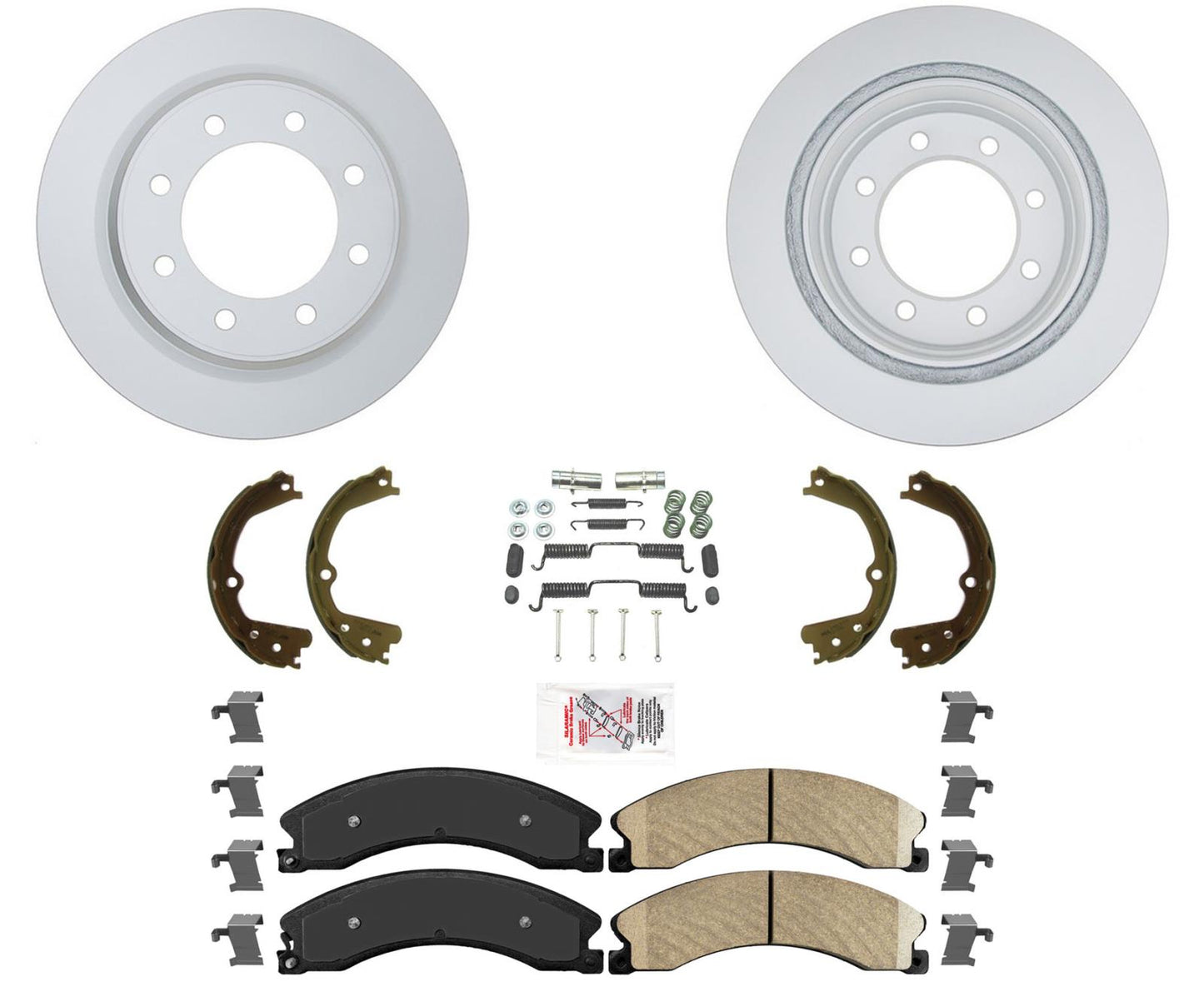 REAR Pads Hardware & Disc Brake Rotors Fits 2012-2021 Nissan NV1500 2500 3500 - Photo 1