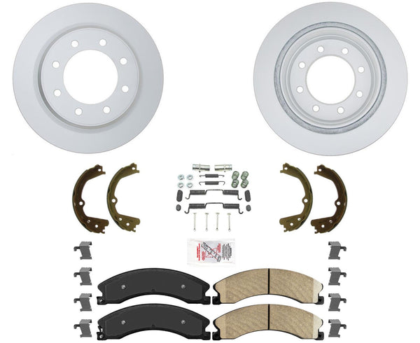 REAR Pads Hardware & Disc Brake Rotors Fits 2012-2021 Nissan NV1500 2500 3500