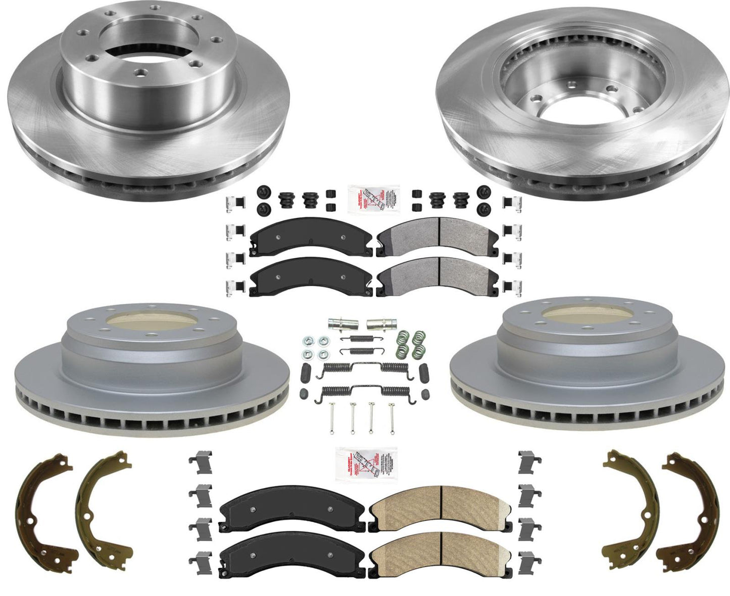 Front & Rear Fleet Pads Hardware Brake Rotors Fits 2012-2021 Nissan NV1500 25 35 - Photo 1