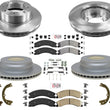 Front & Rear Fleet Pads Hardware Brake Rotors Fits 2012-2021 Nissan NV1500 25 35