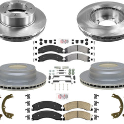 Front & Rear Fleet Pads Hardware Brake Rotors Fits 2012-2021 Nissan NV1500 25 35